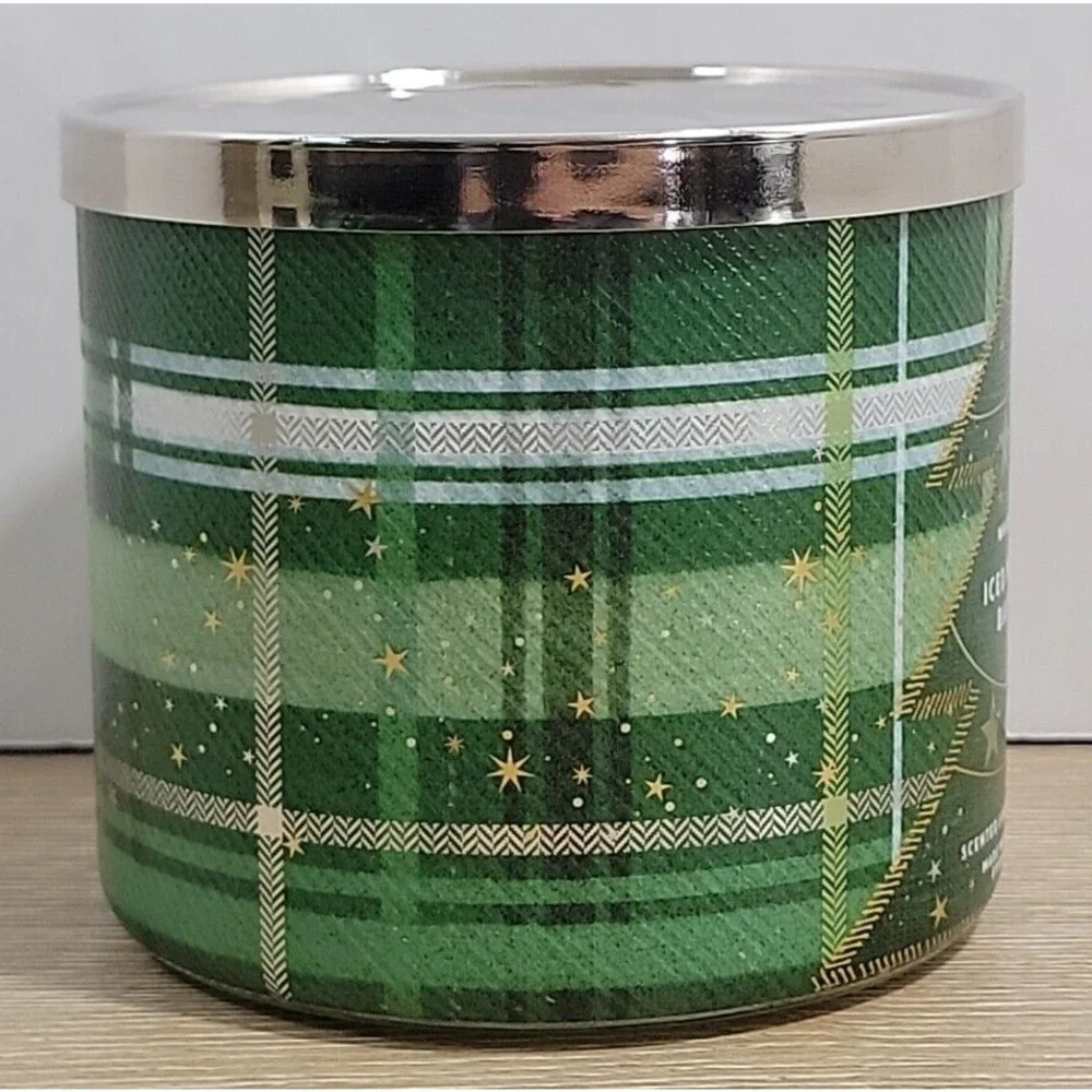 BATH AND BODY‎ WORKS ICED WINTER BALSAM LARGE 3-WICK CANDLE 14.5 OZ